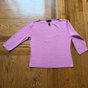 Geoffrey Beene Women's Lavender Long Sleeve Top